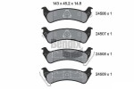 BENDIX Braking Piduriklotsi komplekt,  ketaspidur BPD2162