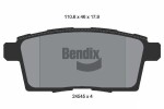 BENDIX Braking Piduriklotsi komplekt,  ketaspidur BPD2167