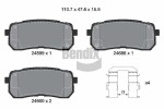 BENDIX Braking Piduriklotsi komplekt,  ketaspidur BPD2176