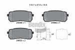 BENDIX Braking Piduriklotsi komplekt,  ketaspidur BPD2177