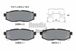 BENDIX Braking  Комплект тормозных колодок, дисковый тормоз BPD2201