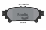 BENDIX Braking Piduriklotsi komplekt,  ketaspidur BPD2205