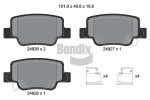 BENDIX Braking Piduriklotsi komplekt,  ketaspidur BPD2207