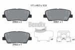 BENDIX Braking Piduriklotsi komplekt,  ketaspidur BPD2247