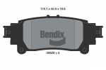 BENDIX Braking Piduriklotsi komplekt,  ketaspidur BPD2249