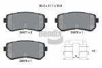BENDIX Braking Piduriklotsi komplekt,  ketaspidur BPD2258