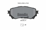 BENDIX Braking Piduriklotsi komplekt,  ketaspidur BPD2263