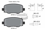 BENDIX Braking Piduriklotsi komplekt,  ketaspidur BPD2264