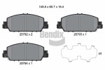 BENDIX Braking  Комплект тормозных колодок, дисковый тормоз BPD2268