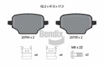 BENDIX Braking Piduriklotsi komplekt,  ketaspidur BPD2339