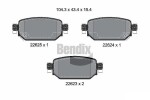 BENDIX Braking Piduriklotsi komplekt,  ketaspidur BPD2346