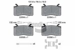 BENDIX Braking Piduriklotsi komplekt,  ketaspidur BPD2353