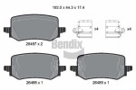 BENDIX Braking  Комплект тормозных колодок, дисковый тормоз BPD2377