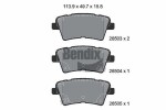 BENDIX Braking  Комплект тормозных колодок, дисковый тормоз BPD2388