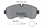 BENDIX Braking Piduriklotsi komplekt,  ketaspidur BPD2411