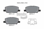 BENDIX Braking Piduriklotsi komplekt,  ketaspidur BPD2452