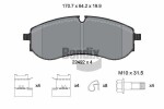 BENDIX Braking Piduriklotsi komplekt,  ketaspidur BPD2471