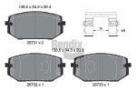 BENDIX Braking Piduriklotsi komplekt,  ketaspidur BPD2507