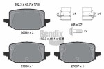 BENDIX Braking Piduriklotsi komplekt, ketaspidur BPD2526