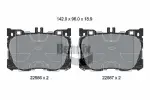 BENDIX Braking Piduriklotsi komplekt,  ketaspidur BPD2591