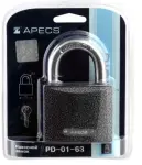 Tabalukk PD01 63mm 3 võtit