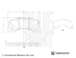 BLUE PRINT Piduriklotsi komplekt,  ketaspidur ADBP420181
