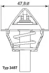 BorgWarner (Wahler)  Termostaat,Jahutusvedelik 3457.90D