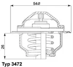 BorgWarner (Wahler)  Termostaat,Jahutusvedelik 3472.87D
