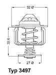 BorgWarner (Wahler)  Termostaat,Jahutusvedelik 3497.88D