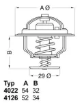 BorgWarner (Wahler)  Termostaat,Jahutusvedelik 4022.88D