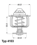 BorgWarner (Wahler)  Termostaat,Jahutusvedelik 4103.82D