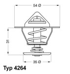 BorgWarner (Wahler)  Termostaat,Jahutusvedelik 4264.87D