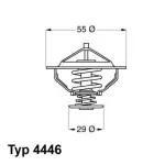 BorgWarner (Wahler)  Termostaat,Jahutusvedelik 4446.83D