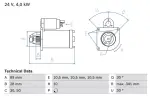 BOSCH Starter 24V 0 986 011 290