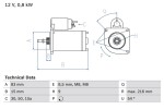 BOSCH Starter 12V 0 986 013 590