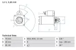 BOSCH Starter 12V 0 986 014 991