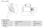 BOSCH Starter 12V 0 986 016 280