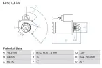 BOSCH Starter 12V 0 986 016 470