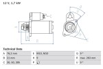 BOSCH  Starter 12V 0 986 016 920