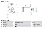 BOSCH  Starter 12V 0 986 017 120