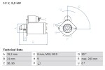 BOSCH Starter 12V 0 986 017 300