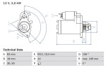 BOSCH Starter 12V 0 986 017 420