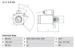 BOSCH Starter 12V 0 986 018 360