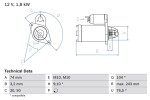BOSCH Starter 12V 0 986 018 680