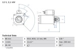 BOSCH Starter 12V 0 986 020 131