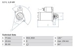 BOSCH Starter 12V 0 986 020 401