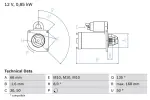 BOSCH Starter 12V 0 986 021 051