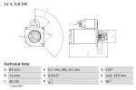 BOSCH Starter 12V 0 986 021 590
