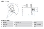 BOSCH Starter 12V 0 986 021 800