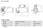 BOSCH Starter 12V 0 986 021 810